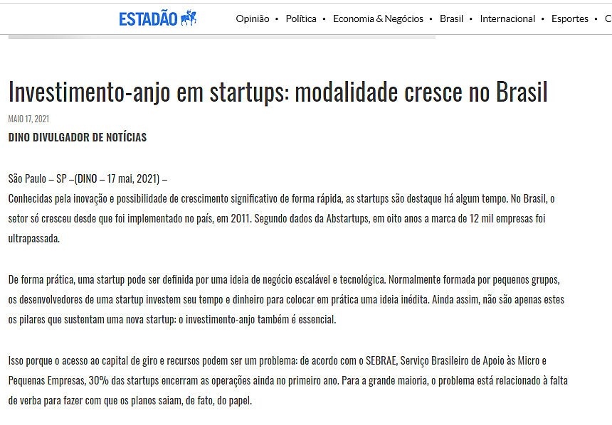 Investimento-anjo em startups: modalidade cresce no Brasil